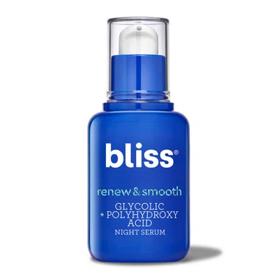 Bliss Renew & Smooth Night Glycolic Acid Serum In White