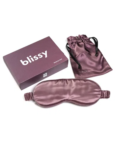 Blissy 100% Mulberry Silk Sleep Mask In Purple