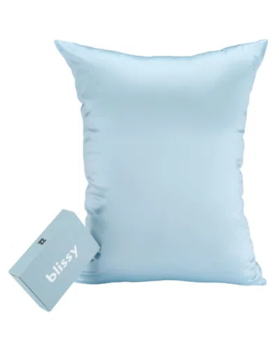 Blissy 22-momme Silk Pillowcase, Queen In Blue