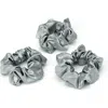 Blissy 3-pack Silk Scrunchies In Silver