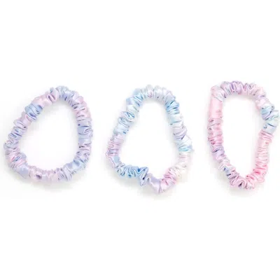 Blissy 3-pack Skinny Silk Scrunchies In Multi