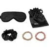 Blissy Best Of  Mulberry Silk 5-piece Travel Set In Black/ Multi