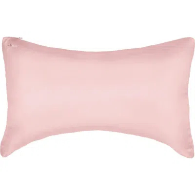 Blissy Crescent Silk Pillowcase In Pink