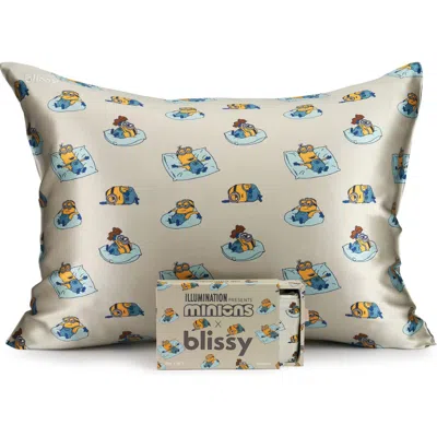 Blissy Kids' Mulberry Silk Pillowcase In Minions - Chillin Minions