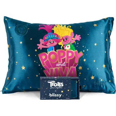 Blissy Kids' Mulberry Silk Pillowcase In Trolls - Sister Power