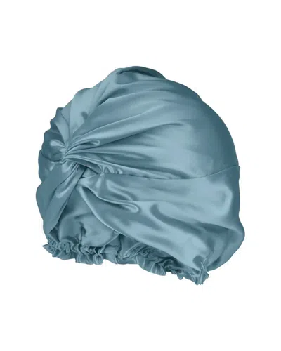 Blissy Mulberry Silk Bonnet In Blue