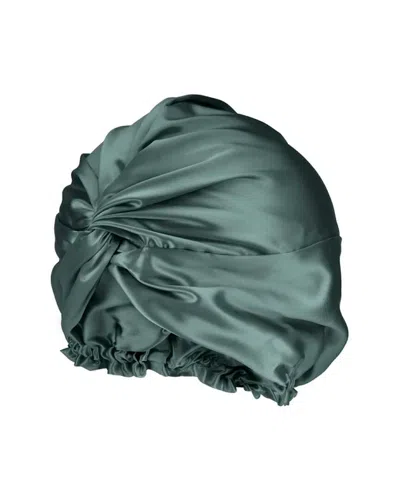 Blissy Mulberry Silk Bonnet In Green