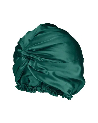 Blissy Mulberry Silk Bonnet In Green