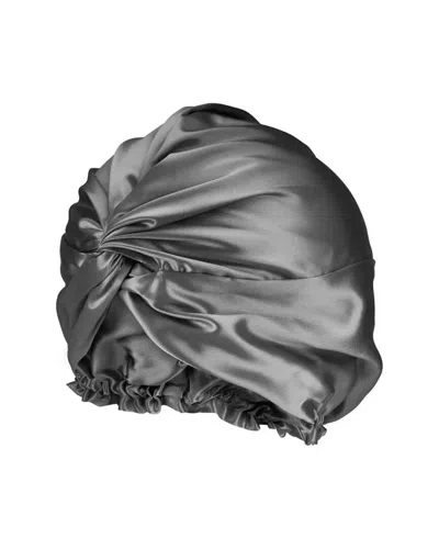 Blissy Mulberry Silk Bonnet In Gray