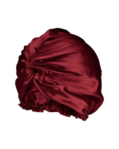 Blissy Mulberry Silk Bonnet In Red
