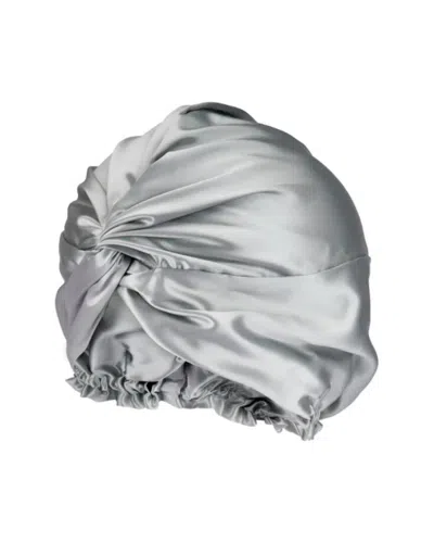 Blissy Mulberry Silk Bonnet In Silver