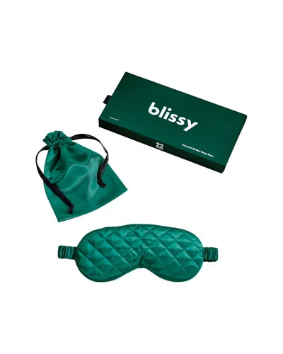 Blissy Mulberry Silk Diamond Quilted Sleep Mask In Multi