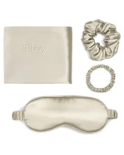 Blissy Mulberry Silk Dream Set In Gold