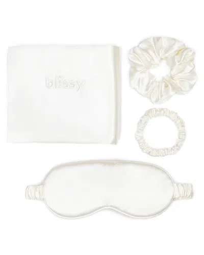 Blissy Mulberry Silk Dream Set In White