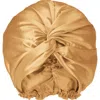 Blissy Mulberry Silk Hair Bonnet In Gold