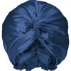 Blissy Mulberry Silk Hair Bonnet In Navy