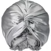 Blissy Mulberry Silk Hair Bonnet In Silver