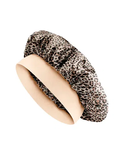 Blissy Mulberry Silk Halo Bonnet In Black