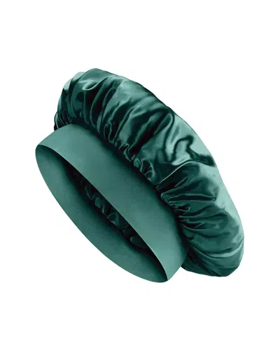 Blissy Mulberry Silk Halo Bonnet In Green