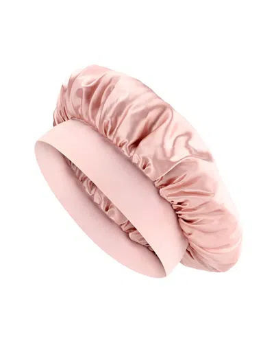 Blissy Mulberry Silk Halo Bonnet In Pink