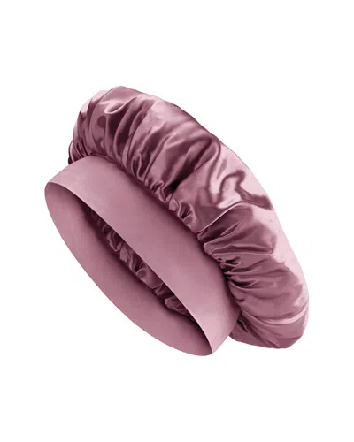 Blissy Mulberry Silk Halo Bonnet In Pink