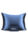 Blissy Mulberry Silk Pillowcase In Blue