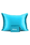 Blissy Mulberry Silk Pillowcase In Blue