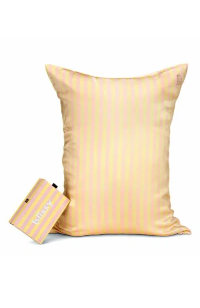 Blissy Mulberry Silk Pillowcase In Yellow