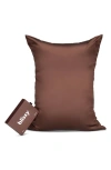 Blissy Mulberry Silk Pillowcase In Brown