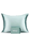 Blissy Mulberry Silk Pillowcase In Green
