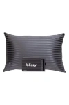 Blissy Mulberry Silk Pillowcase In Grey Stripe