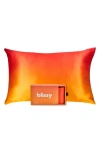 Blissy Mulberry Silk Pillowcase In Orange Ombre
