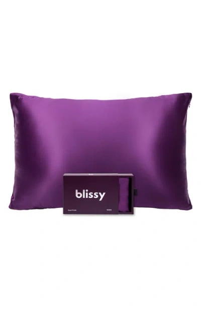 Blissy Mulberry Silk Pillowcase In Purple