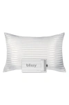 Blissy Mulberry Silk Pillowcase In White Stripe