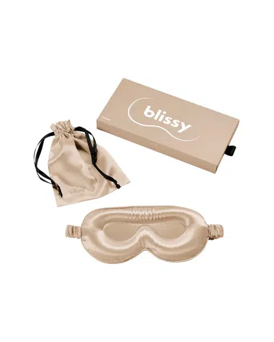 Blissy Mulberry Silk Profile Sleep Mask In Brown
