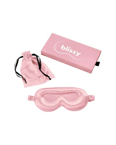 Blissy Mulberry Silk Profile Sleep Mask In Pink