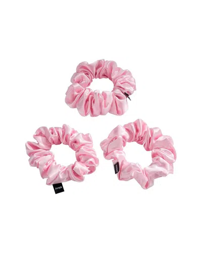 Blissy Mulberry Silk Scrunchie Set In Pink