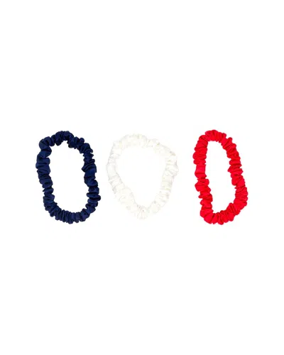 Blissy Mulberry Silk Skinny Scrunchie Set In Multi