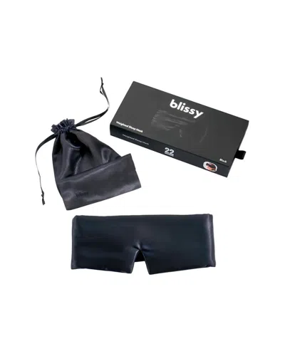 Blissy Mulberry Silk Weighted Sleep Mask- Black