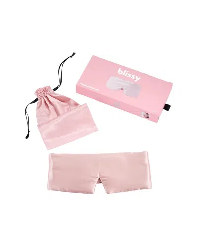 Blissy Mulberry Silk Weighted Sleep Mask In Pink