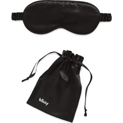 Blissy Silk Sleep Mask In Black