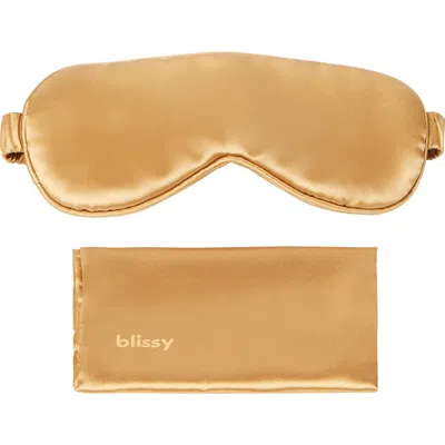 Blissy Silk Sleep Mask In Gold