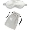 Blissy Silk Sleep Mask In Silver
