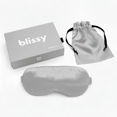 Blissy Sleep Mask - Silver In Gray