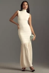 Blithe Fitted Twofer Maxi Dress In White