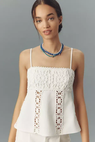 Blithe Linen Blend Crochet Tank Top