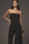 Blithe Strapless Asymmetric Top In Black