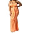 Blithela Sleeveless Maxi Dress With Cutout In Coral In Pink