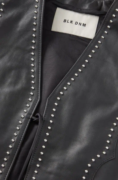 Blk Dnm 67 Leather Waistcoat In Black