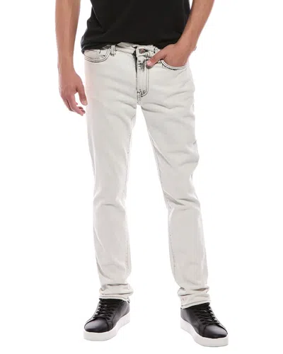 Blk Dnm Bleached Black Slim Cut Jean In White